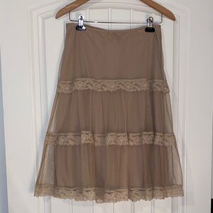 Speechless Tan Lace Skirt size Small